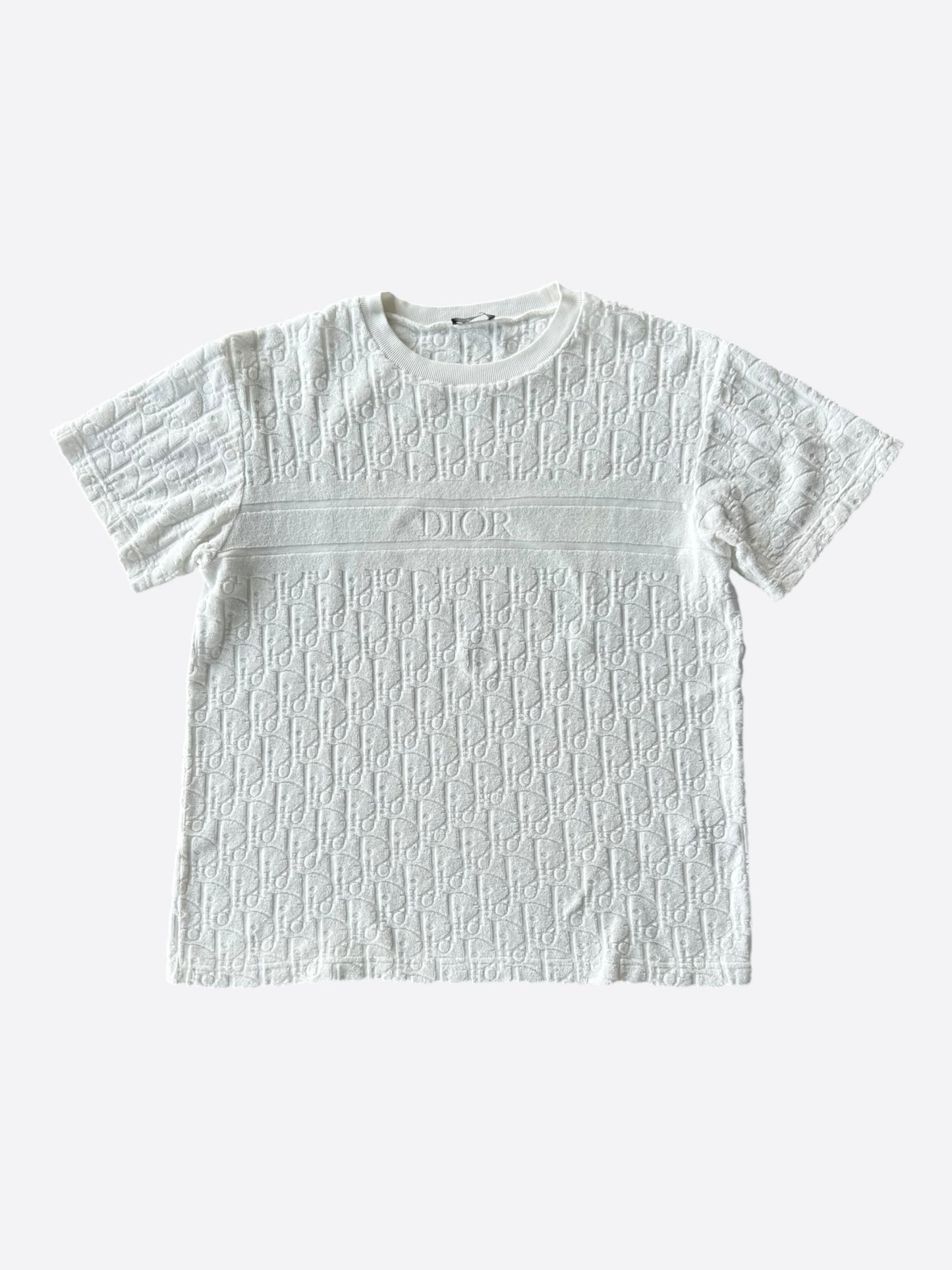 Dior White Oblique Towel T-Shirt