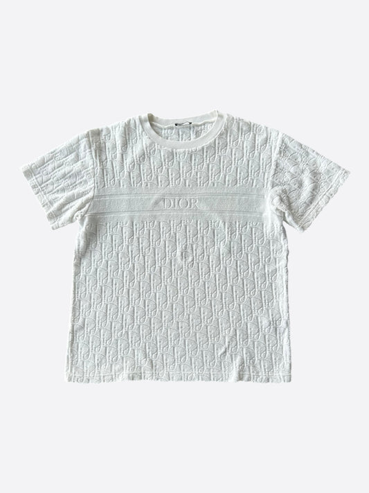 Dior White Oblique Towel T-Shirt