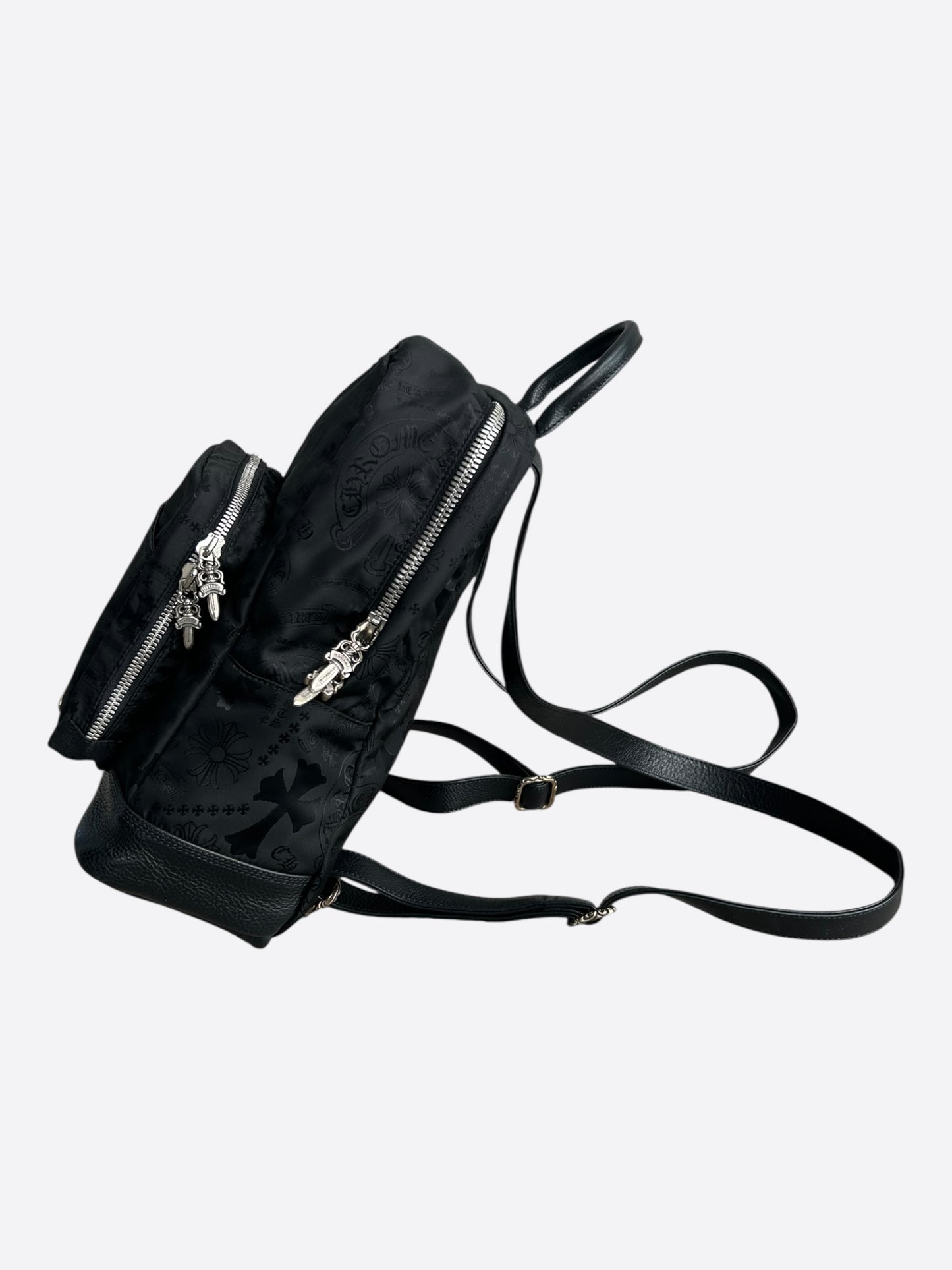 Chrome Hearts Black Stencil 7th Grade Nylon Mini Backpack
