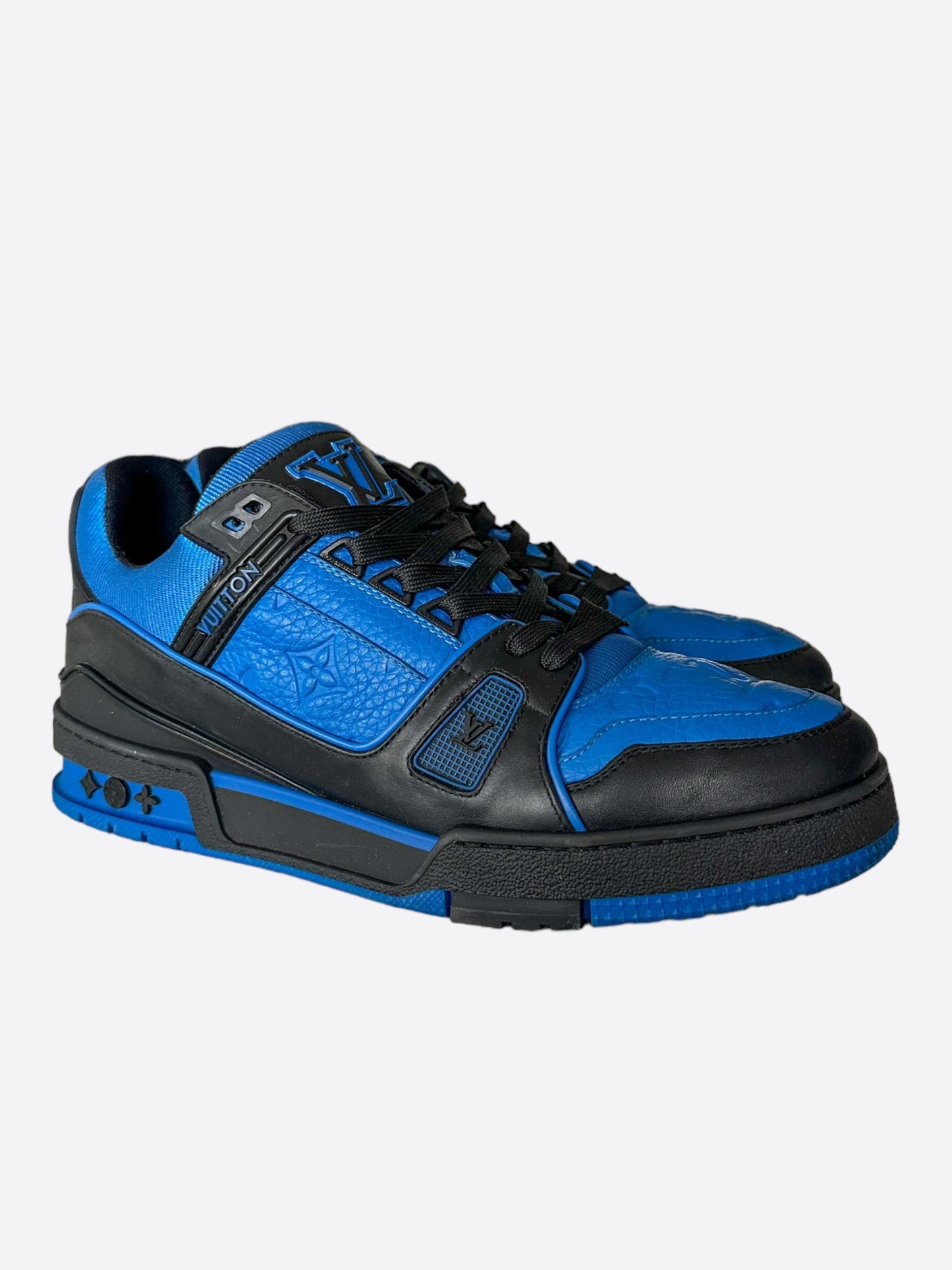 Louis Vuitton Black & Blue Monogram Trainers