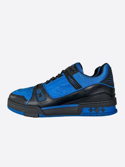Louis Vuitton Black & Blue Monogram Trainers