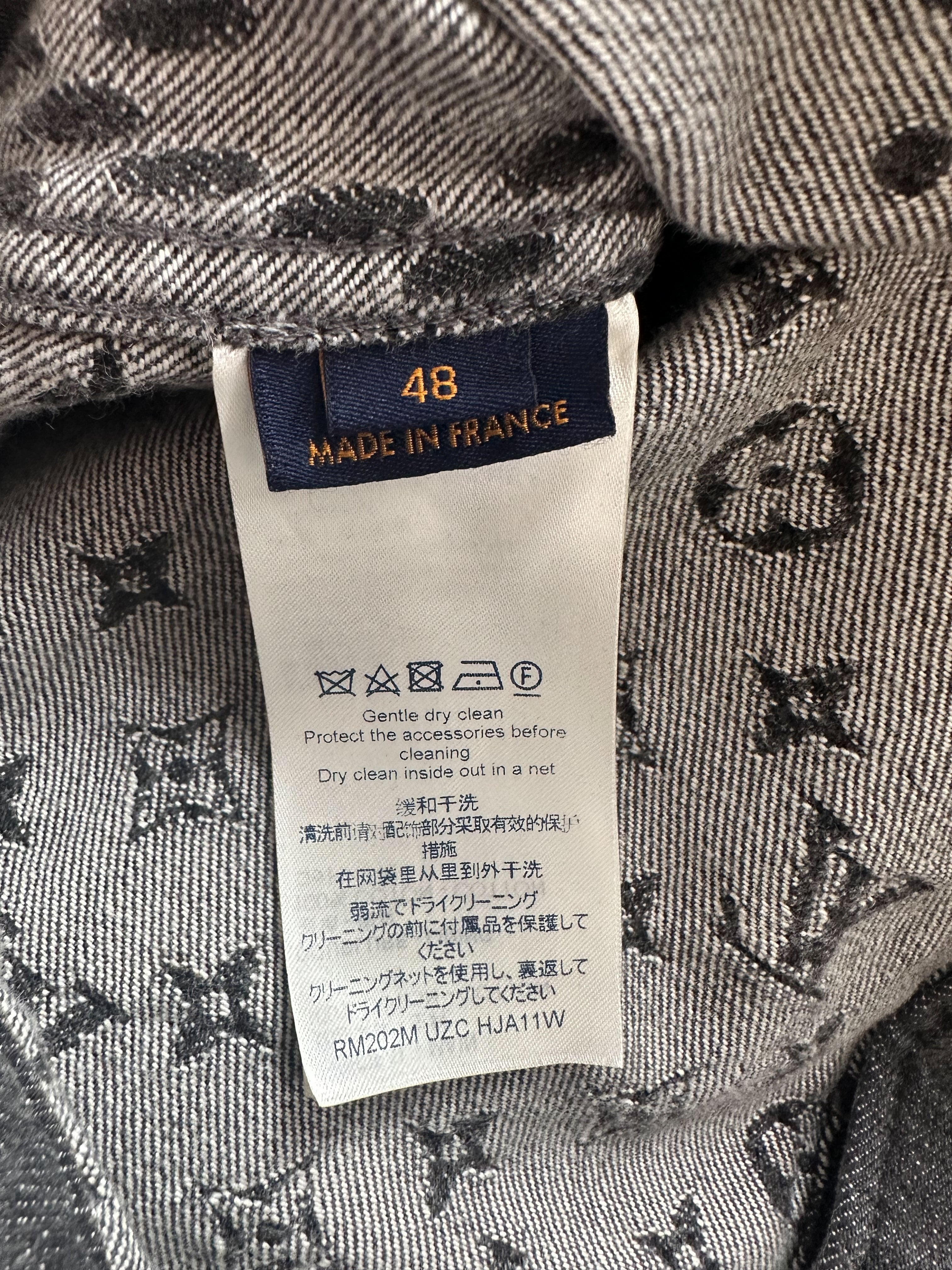 Louis Vuitton Nigo Grey Monogram Denim Jacket