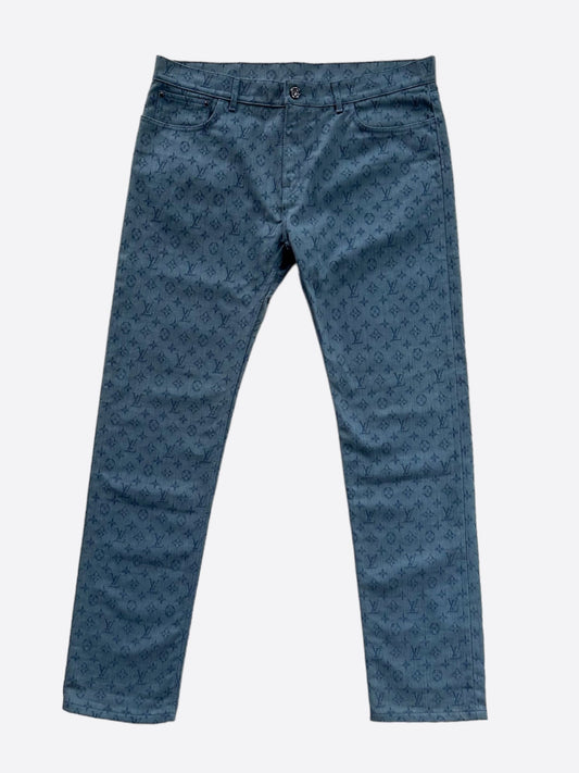 Louis Vuitton Blue Monogram Slim Jeans