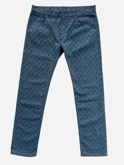 Louis Vuitton Blue Monogram Slim Jeans