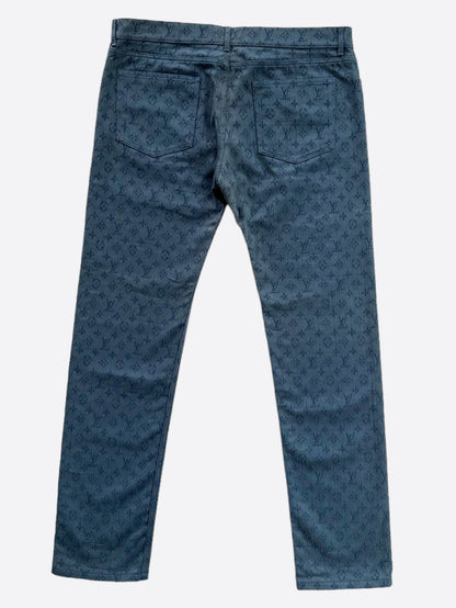 Louis Vuitton Blue Monogram Slim Jeans