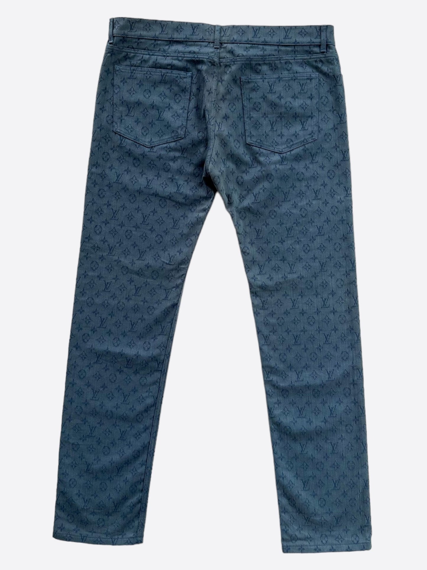 Louis Vuitton Blue Monogram Slim Jeans