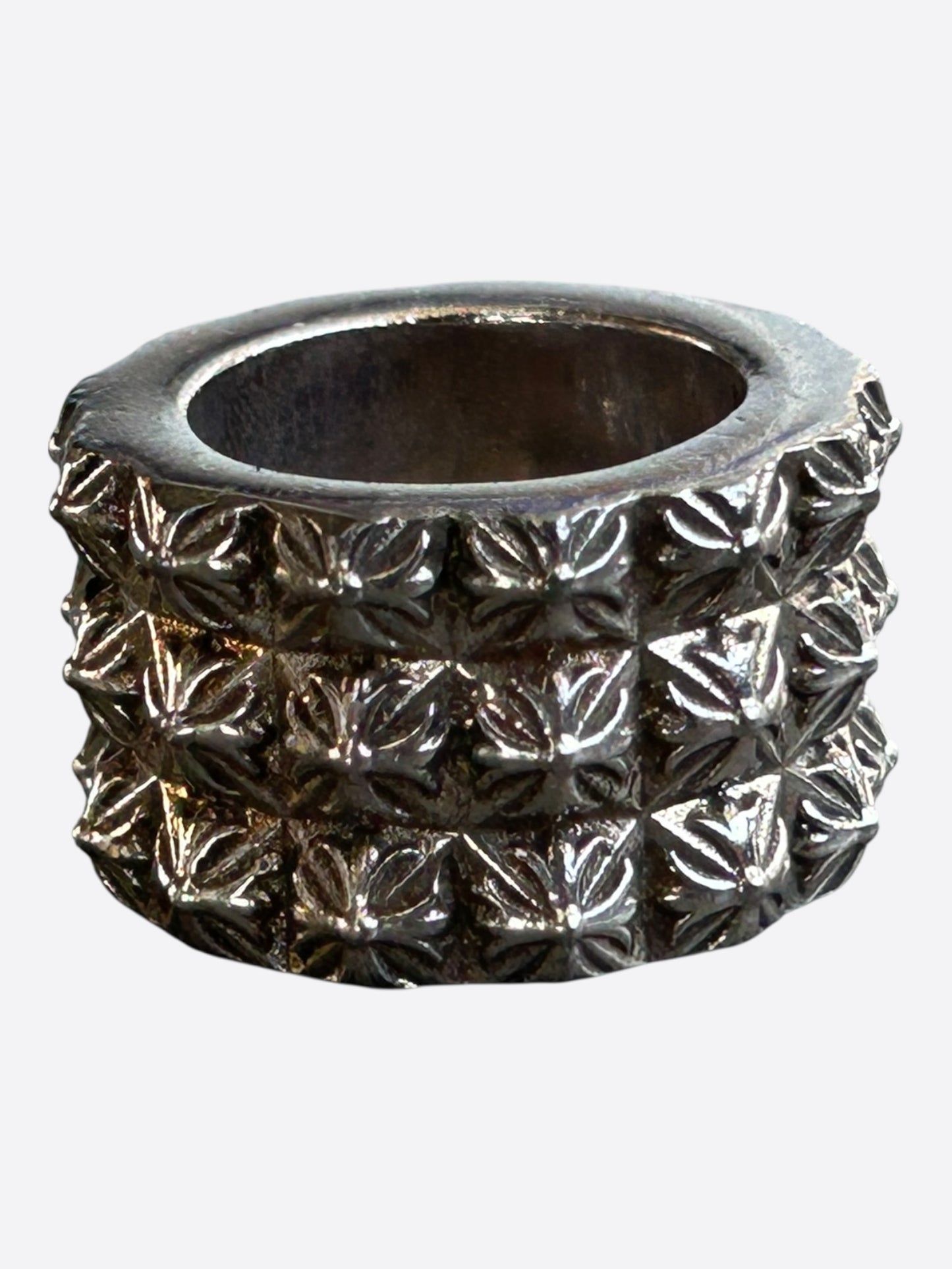 Chrome Hearts Silver Pete Punk Triple Stack Ring