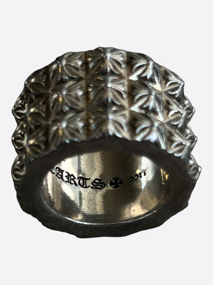 Chrome Hearts Silver Pete Punk Triple Stack Ring