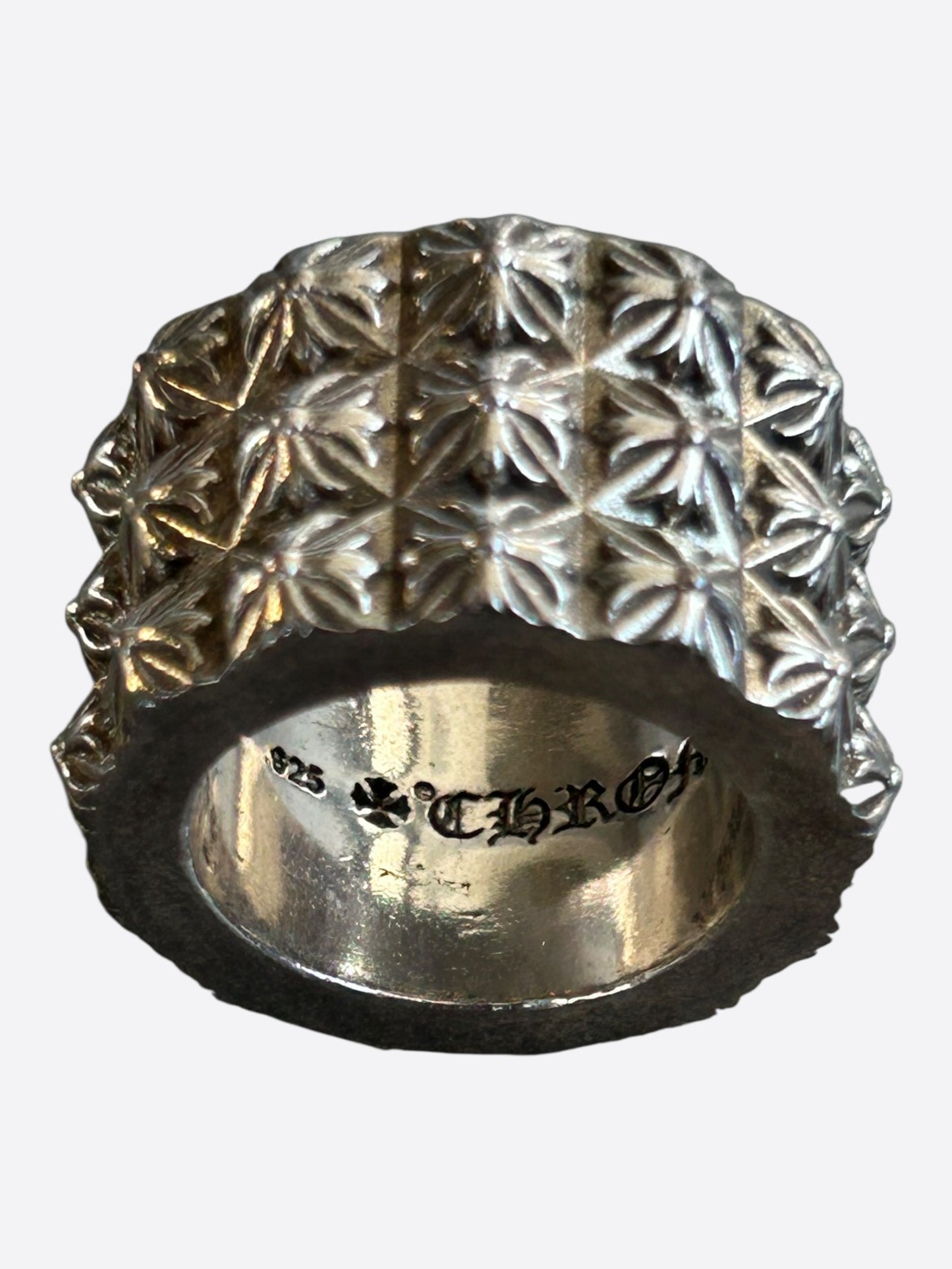 Chrome Hearts Silver Pete Punk Triple Stack Ring
