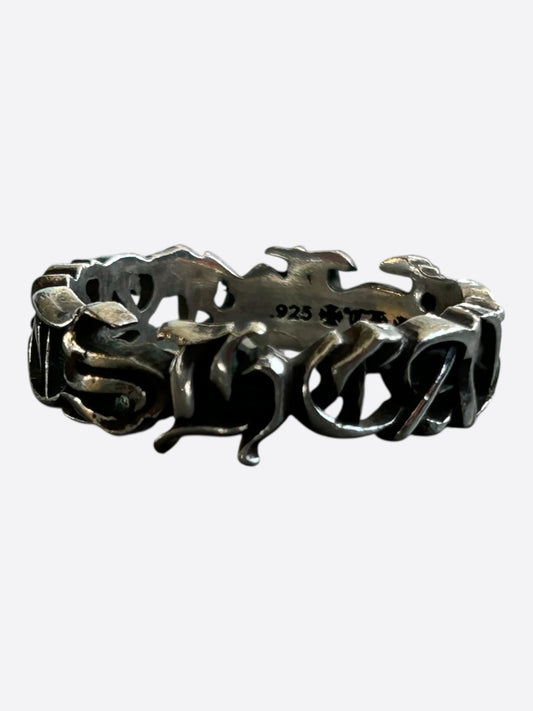 Chrome Hearts Silver Spellout Ring