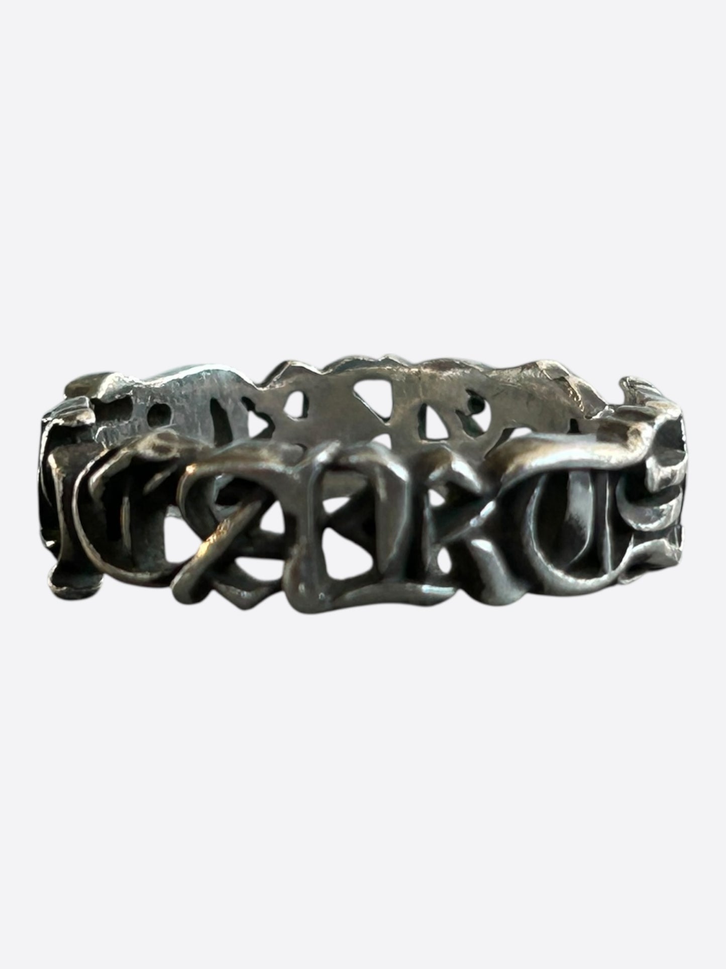 Chrome Hearts Silver Spellout Ring