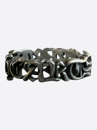 Chrome Hearts Silver Spellout Ring