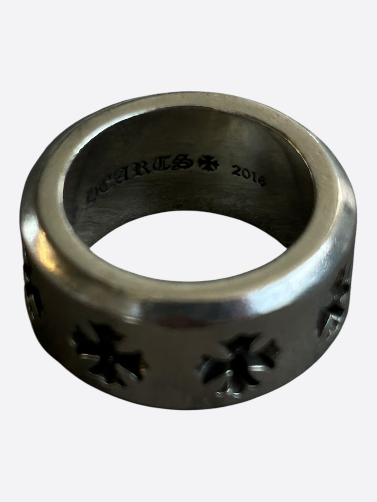 Chrome Hearts Silver Negative Plus Cross Ring