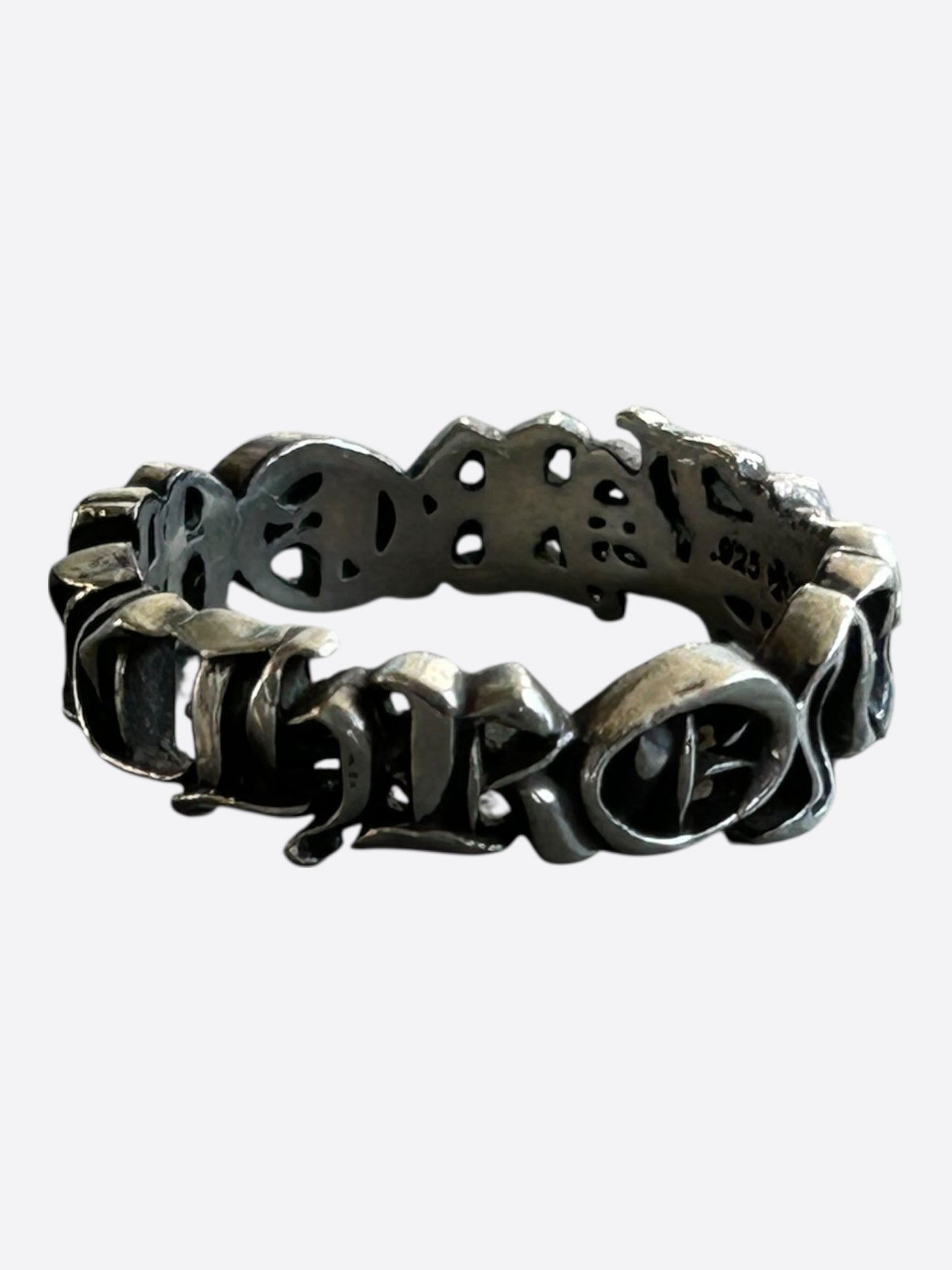Chrome Hearts Silver Spellout Ring
