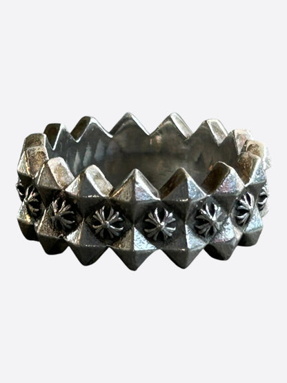 Chrome Hearts Silver Pyramid Plus Ring