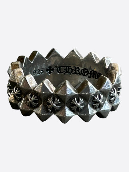 Chrome Hearts Silver Pyramid Plus Ring