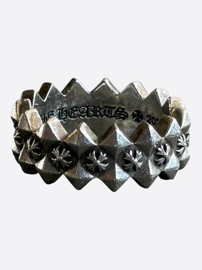 Chrome Hearts Silver Pyramid Plus Ring