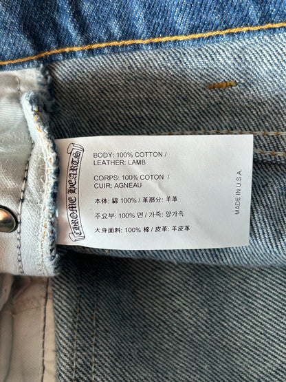 Chrome Hearts Levi's Blue & Black Cross Patch Jeans