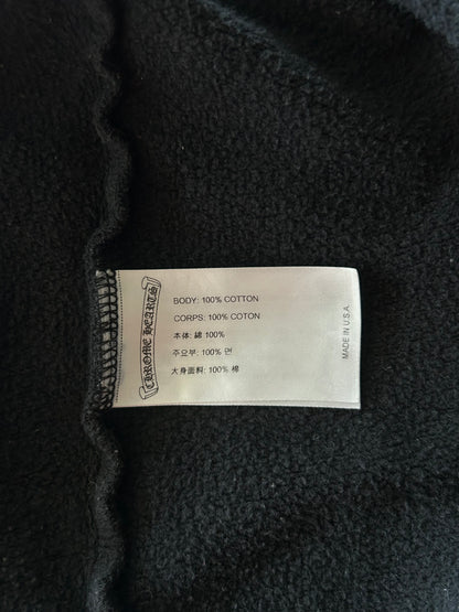 Chrome Hearts Black & White T-Bar Logo Zip Up Hoodie