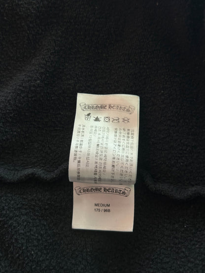 Chrome Hearts Black & White T-Bar Logo Zip Up Hoodie