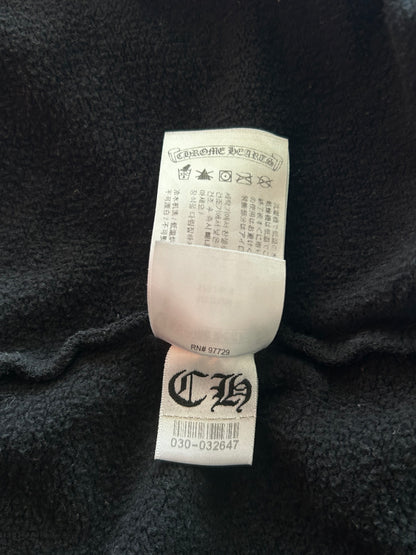 Chrome Hearts Black & White T-Bar Logo Zip Up Hoodie