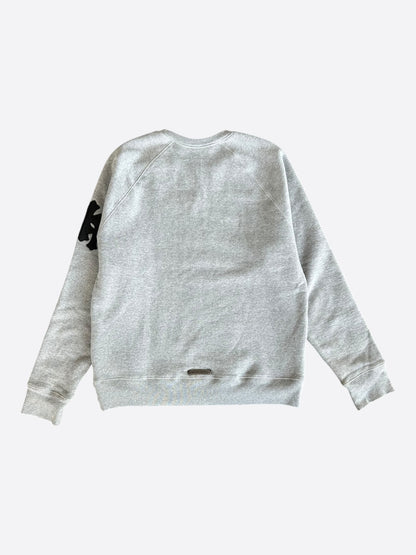 Chrome Hearts Grey & Black Triple Cross Patch Paper Jam Sweater