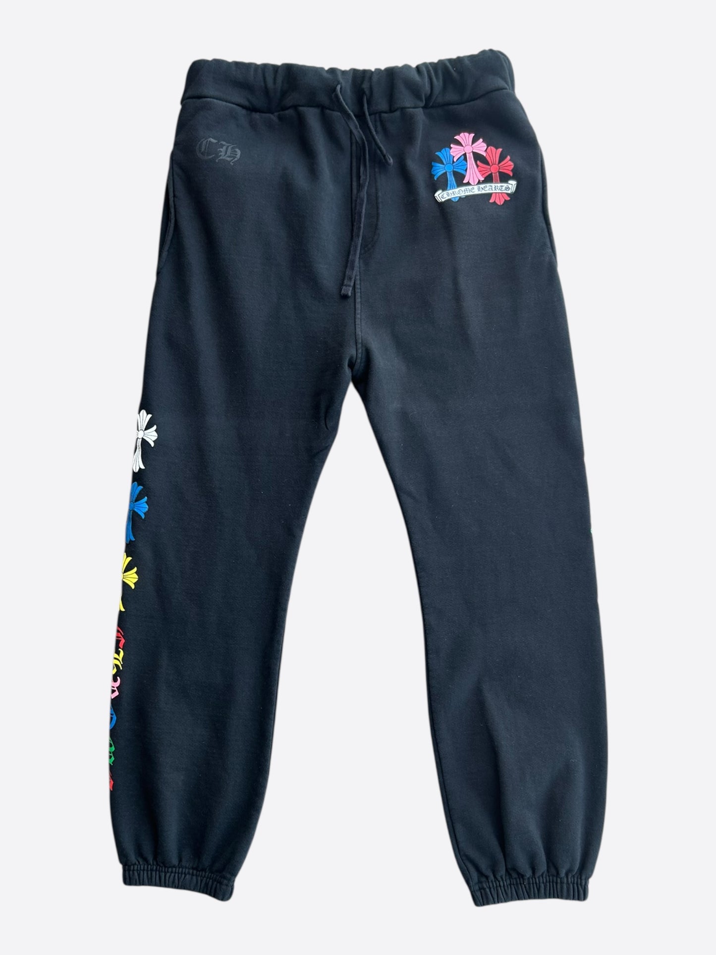 Chrome Hearts Black Multicolor Cross Logo Sweatpants