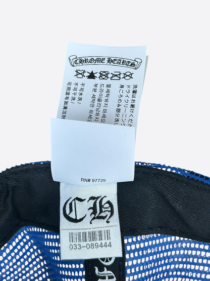 Chrome Hearts Blue, White & Red Eyechart Trucker Hat