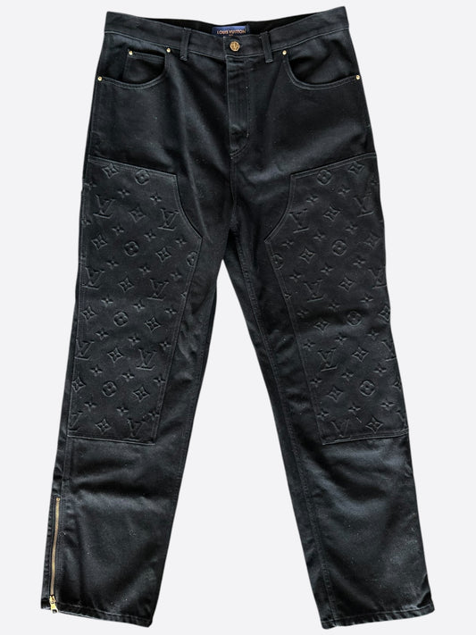 Louis Vuitton Black Monogram Carpenter Pants