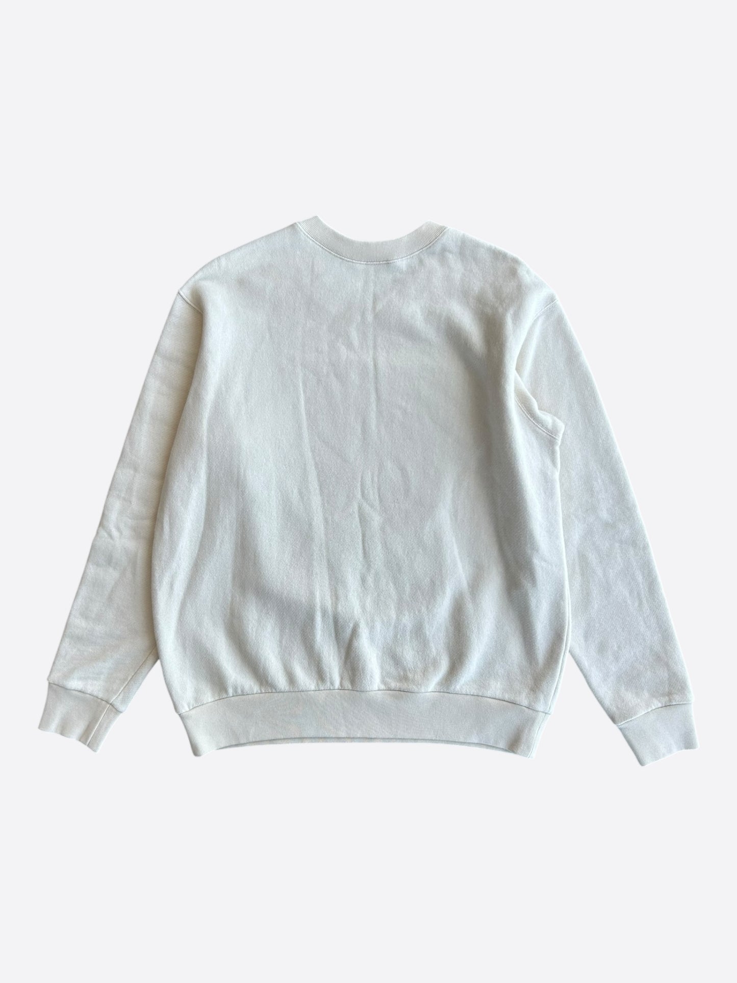 Gucci White & Multicolor Interlocking GG Varsity Logo Sweater