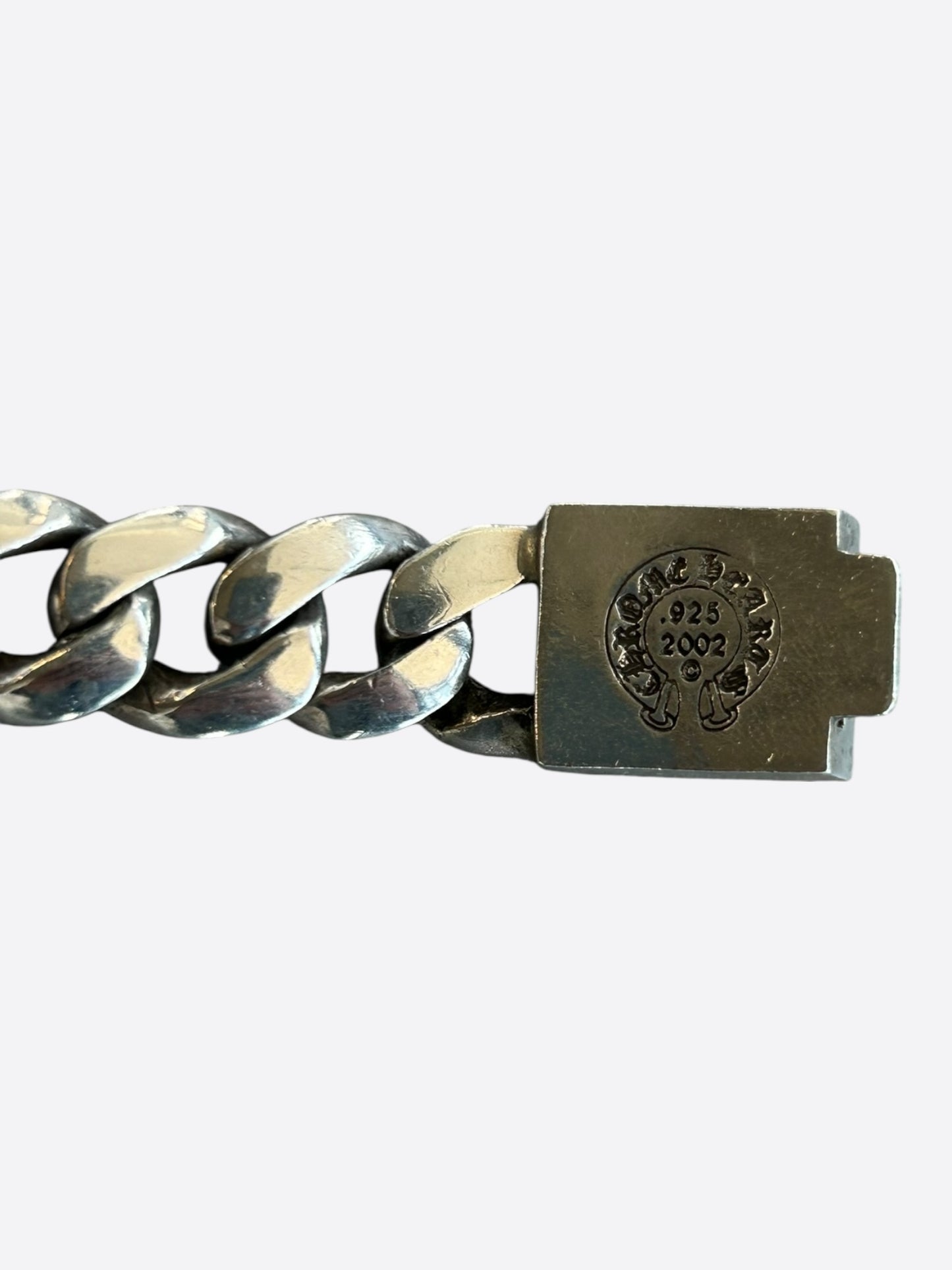 Chrome Hearts Silver Cross Cuban Bracelet