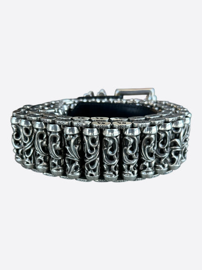 Chrome Hearts Black & Silver Full Celtic Roller Belt