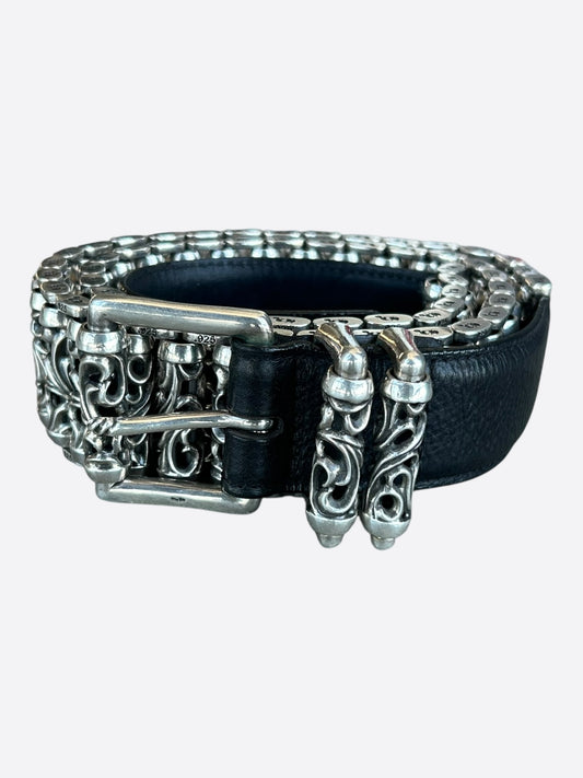 Chrome Hearts Black & Silver Full Celtic Roller Belt