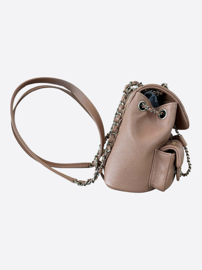 Chanel Caramel Caviar Quilted Duma Mini Backpack