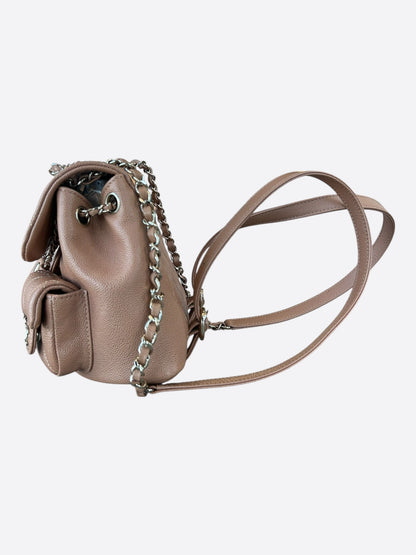Chanel Caramel Caviar Quilted Duma Mini Backpack