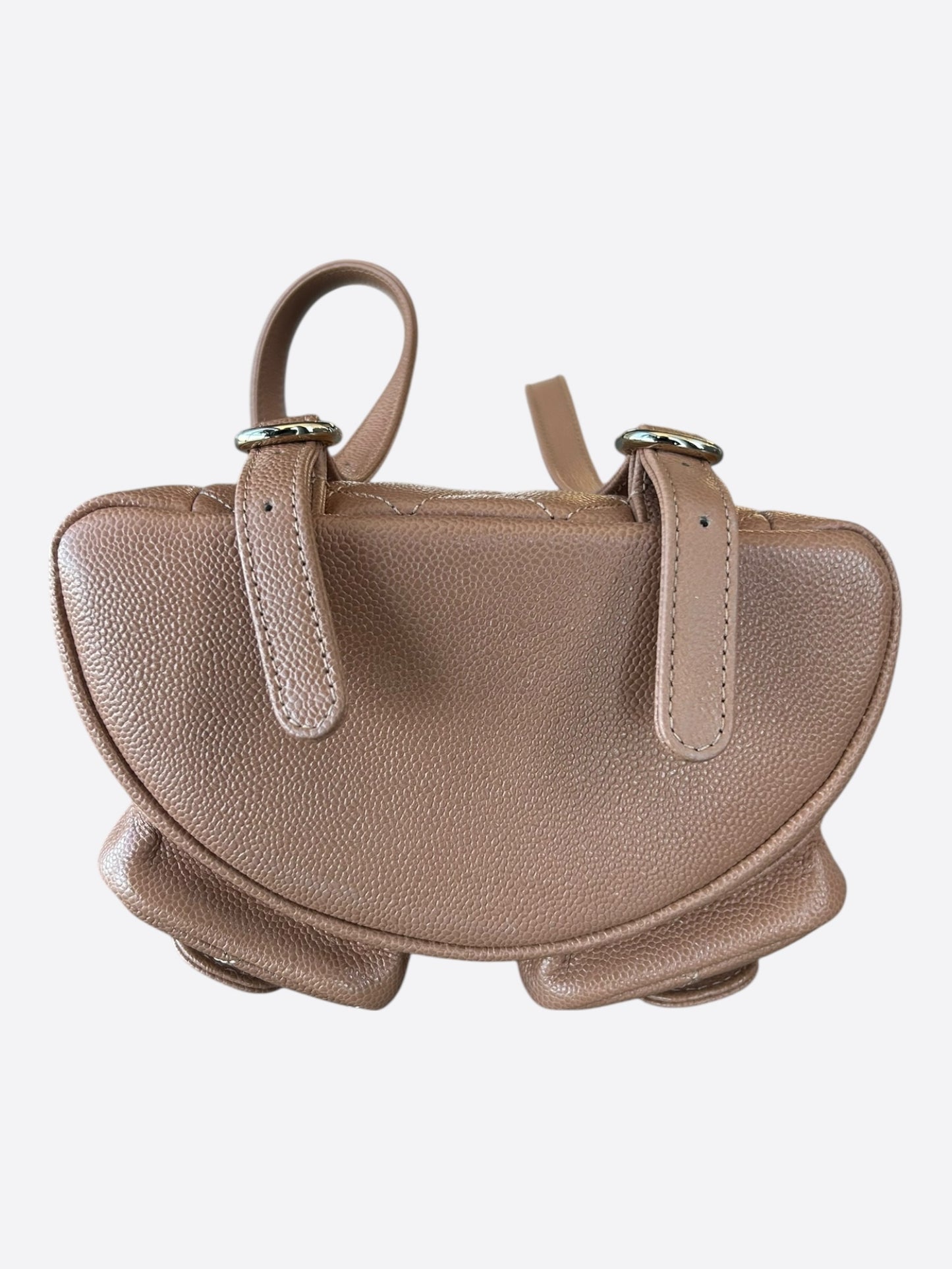 Chanel Caramel Caviar Quilted Duma Mini Backpack