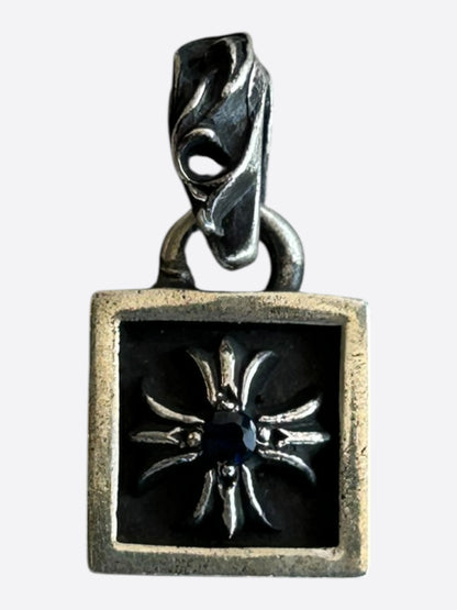 Chrome Hearts Silver & Sapphire Frame Pendant