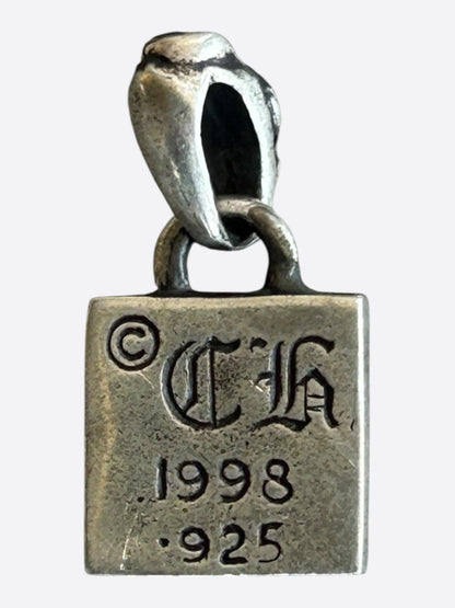 Chrome Hearts Silver & Sapphire Frame Pendant