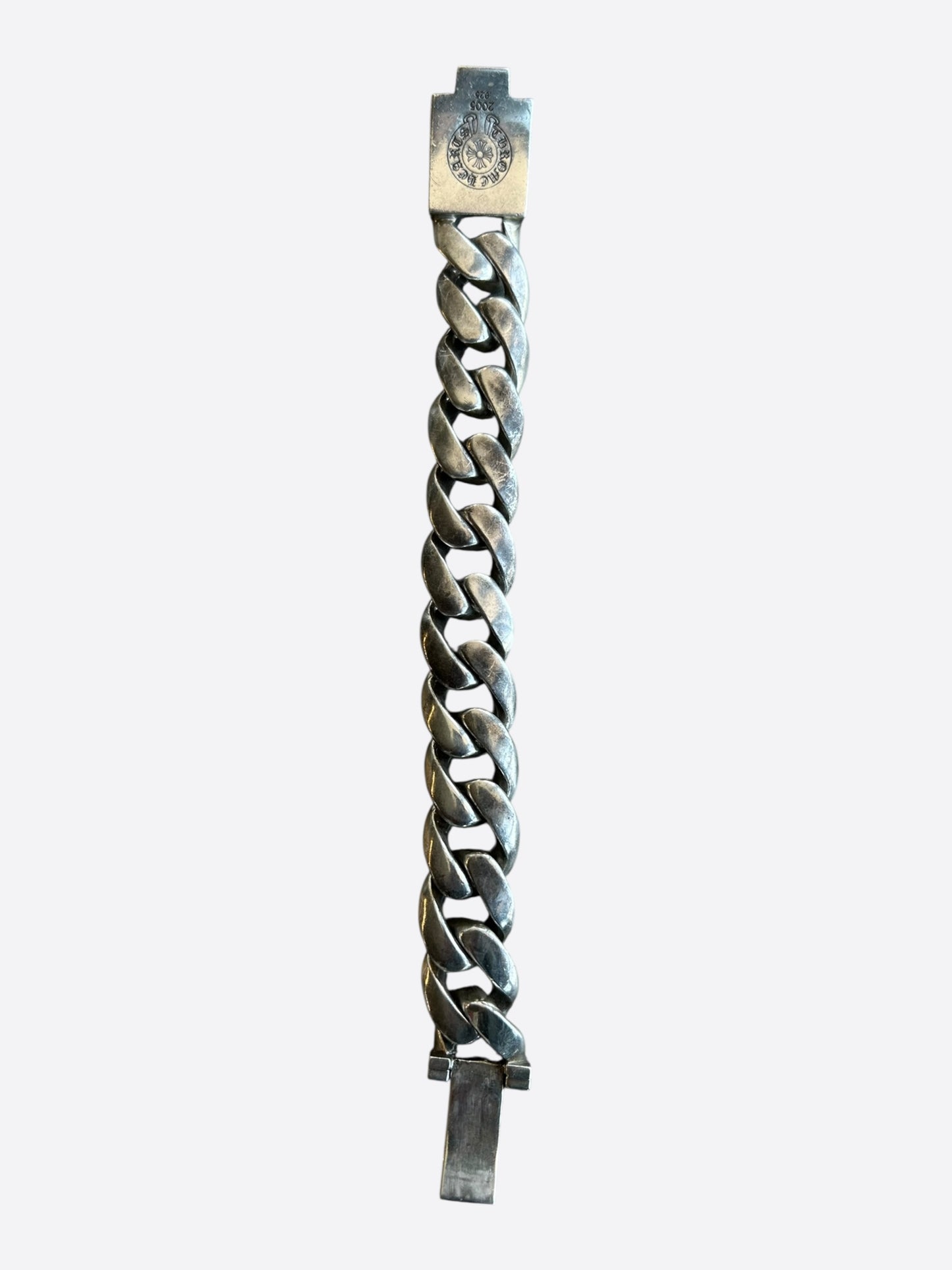 Chrome Hearts Silver Fleur Cuban Bracelet