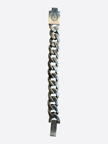 Chrome Hearts Silver Fleur Cuban Bracelet