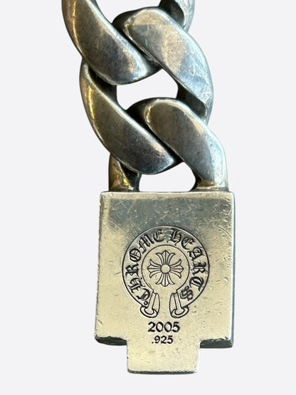 Chrome Hearts Silver Fleur Cuban Bracelet