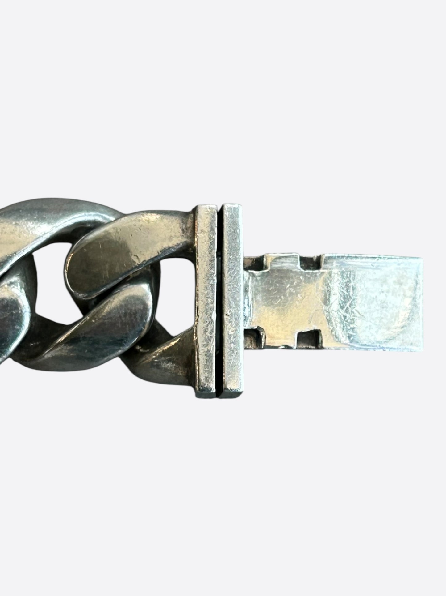 Chrome Hearts Silver Fleur Cuban Bracelet