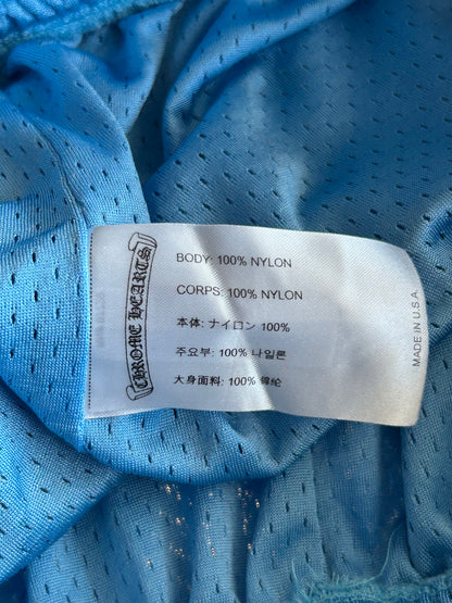 Chrome Hearts Blue & White Logo Mesh Shorts