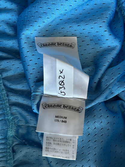 Chrome Hearts Blue & White Logo Mesh Shorts