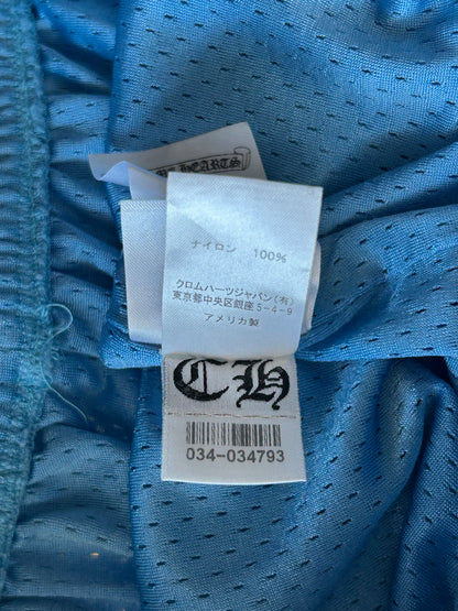 Chrome Hearts Blue & White Logo Mesh Shorts