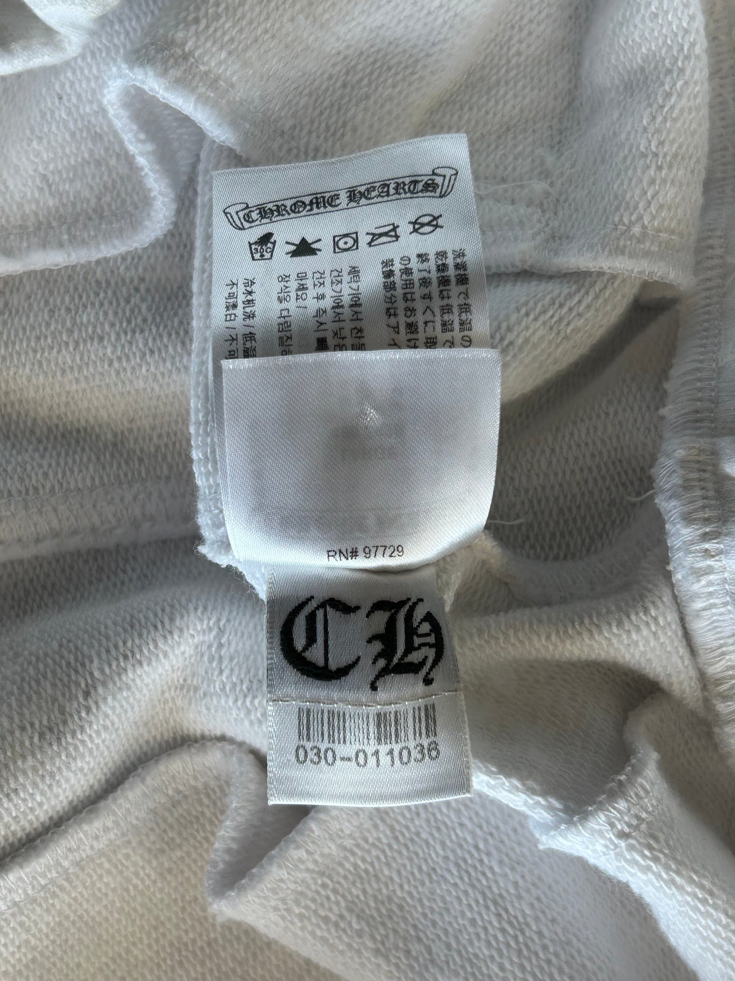 Chrome Hearts White & Black Horseshoe Logo Cross Jacquard Sweatpants