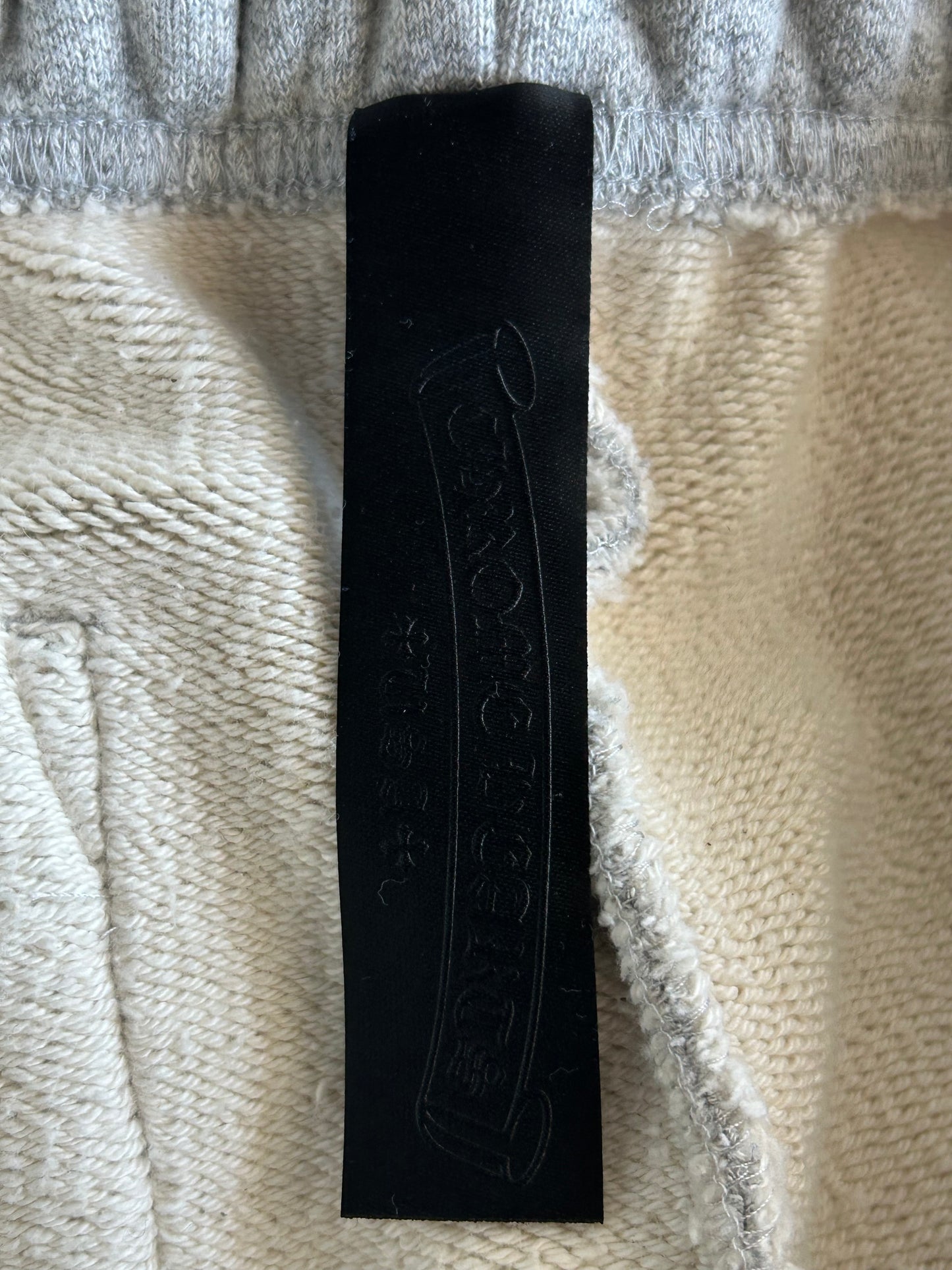 Chrome Hearts Grey & Black CH Logo Embroidered Shorts