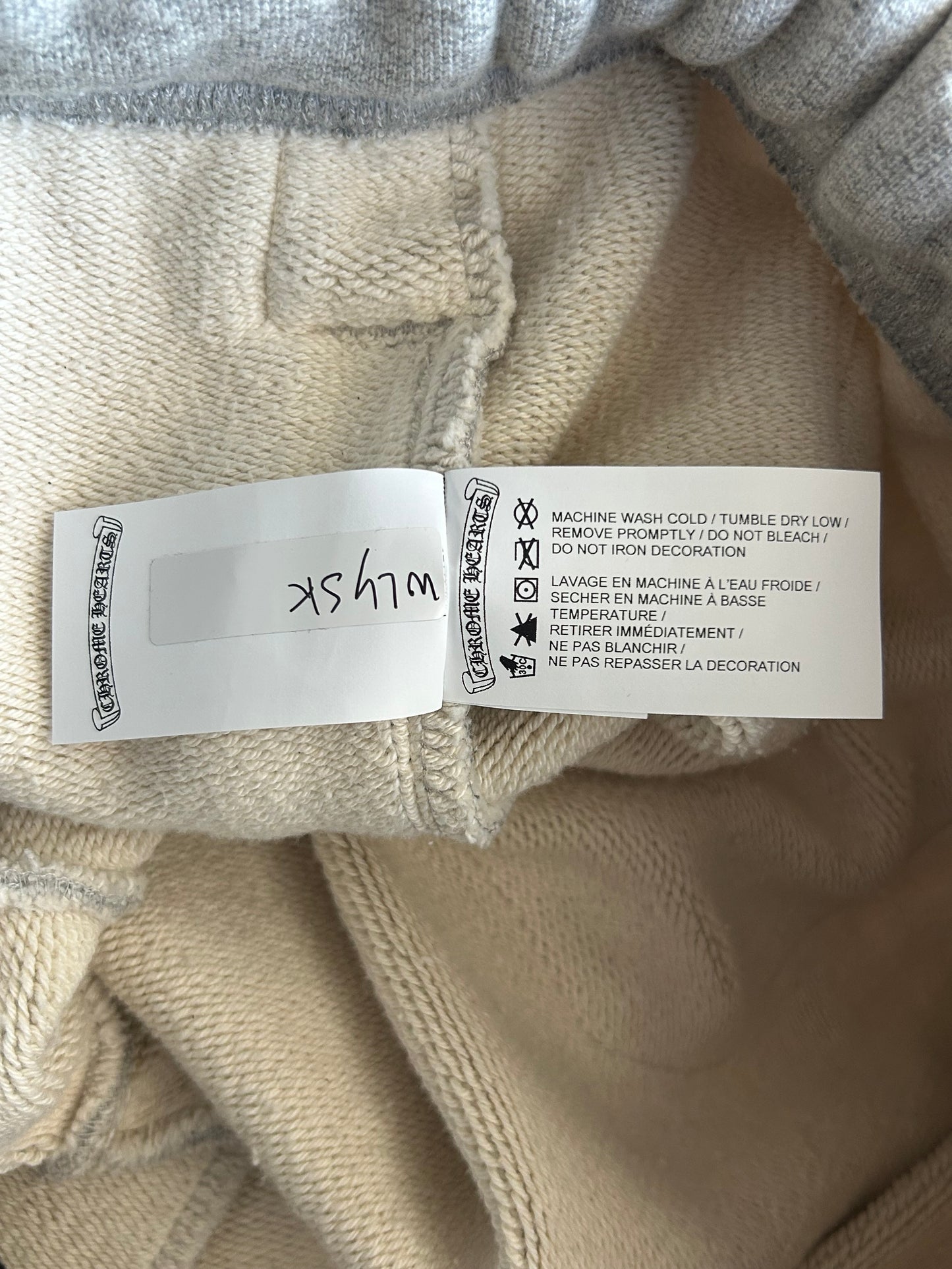 Chrome Hearts Grey & Black CH Logo Embroidered Shorts