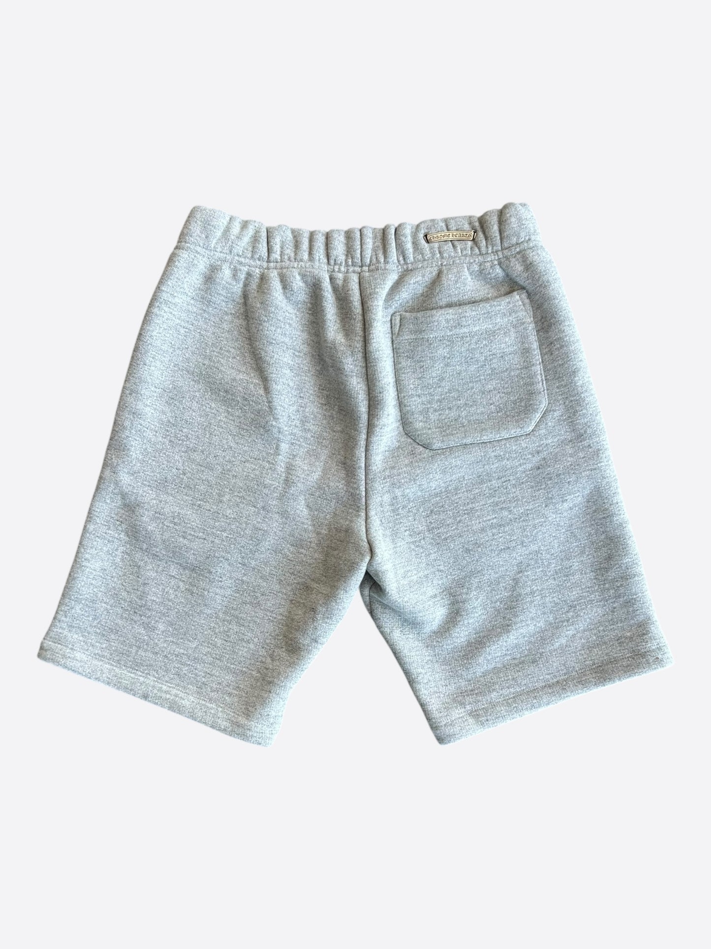 Chrome Hearts Grey & Black CH Logo Embroidered Shorts