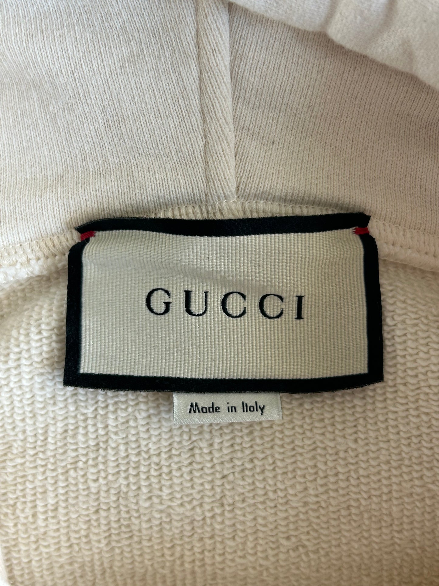 Gucci Cream Strawberry Logo Hoodie